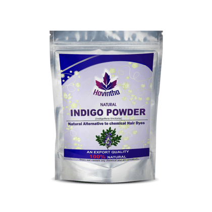 Havintha Natural Powder (Indigofera Tinctoria) for Hair, Pure and Herbal for Natural Hair Colorant Black/Brown Hair & Beard Dye/Color - 1KG