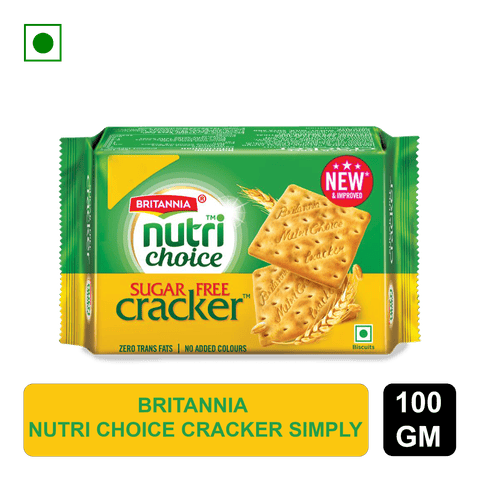 Britannia Nutri Choice Sugar Free Cracker Biscuits, 100 gm Pouch