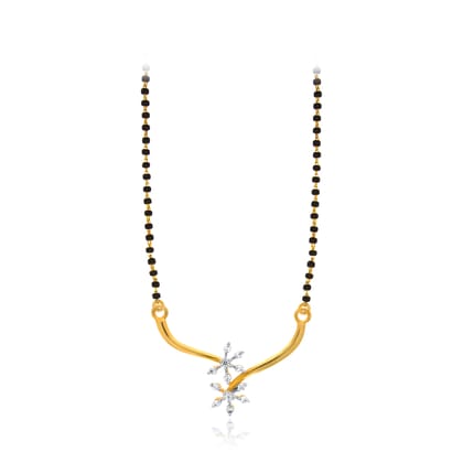 Senco Gold Stellar Radiance Diamond Mangalsutra