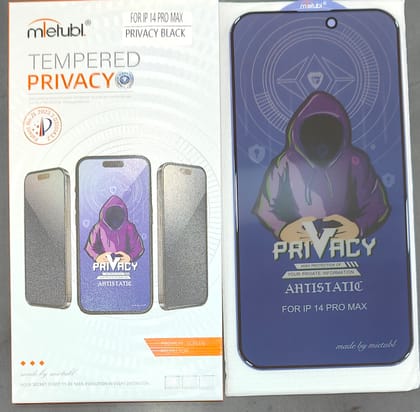 MIETUBL OG PRIVACY GLASS ANTI STATIC 
BEST QUALITY SINGAL PACKING 
IPHONE 14 PRO MAX