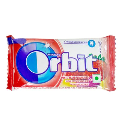 Wrigley’s Orbit Mixed Fruit Flavoured Sugar Free Chewing Gum 4.4 gm