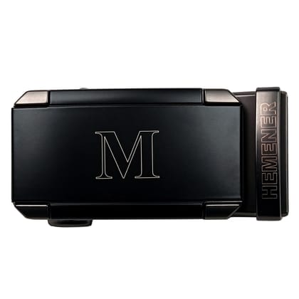 Hemener Men M Letter Metal Auto Grip Black Matte Buckle