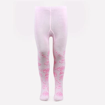 Barbie Printed Knitted Tights For Baby Girls - Baby Pink Baby Pink 1-2 Years