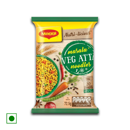 Maggi Masala Veg Atta Noodles, 72.5 gm Pouch