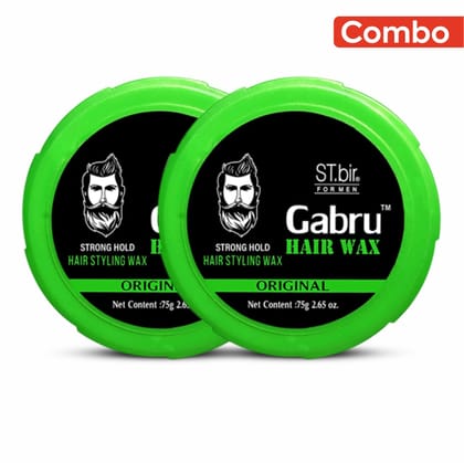 ST.bir Gabru Hair Wax - Strong Hold 75gm (Pack of 2)