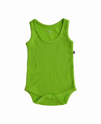 Green Romper/Onesie (100% Cotton Rib)