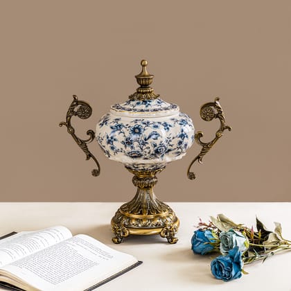 Rio Vintage Decorative Vase & Showpiece-Height - 15 Inches & Width - 13 Inches / Ceramic / Available