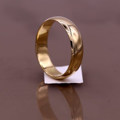 14kt yellow solid gold handmade gorgeous 5mm wedding anniversary engagement ring band for unisex gifting jewelry GR007-4