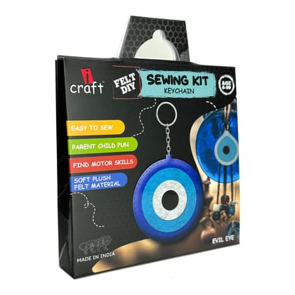 ICRAFT FELT KEYCHAIN KIT (CHOOSE OPTIONS)-EVIL EYE