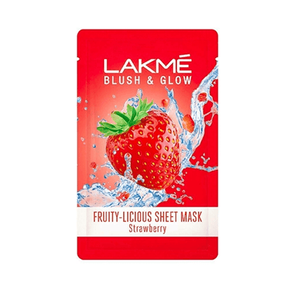 Lakme Sheet Mask Bag Fruity licious Strawberry 20ml