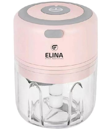 ELINA HOME APPLIANCES Wireless Chopper Pink Electric USB Portable Chopper 50W