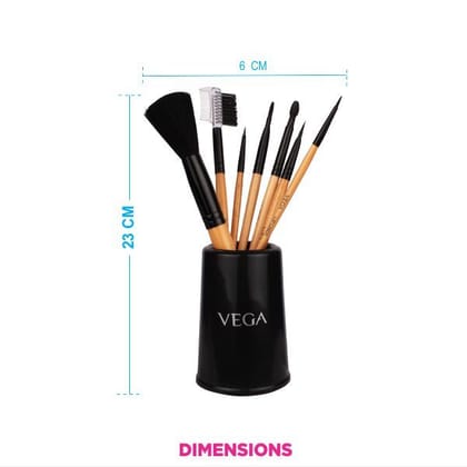 VEGA Set Of 7 Make-Up Brushes - EVS-07-1 pcs