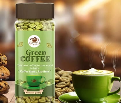 Brewstar Green Coffee | Premium Coffee | Green Coffee Beans | Reduce Body Fat (200gm)