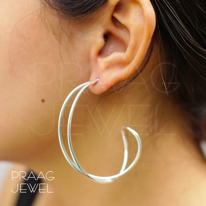 Bhavya Sterling Silver Earrings | 925 Silver Earrings | Silver Earrings 0032