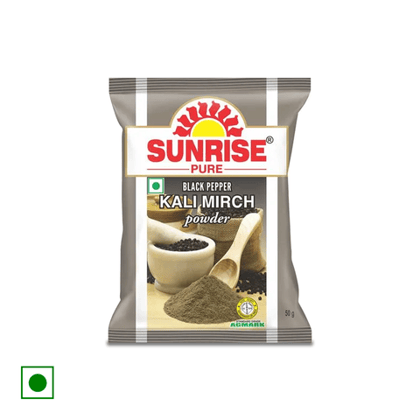 Sunrise Pure Black Pepper Powder, 50 gm Pouch