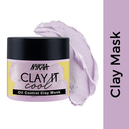 Nykaa Clay It Cool Oil Control Clay Mask With Salicylic Acid & Willow Bark Extract(100gm)