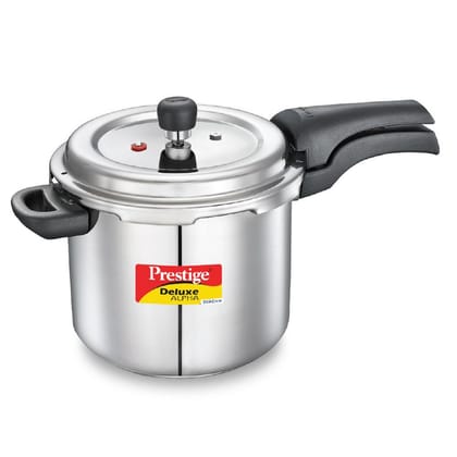 Prestige Deluxe Alpha Svachh Stainless Steel Spillage Control Pressure Cooker, 5.5 L (Silver)