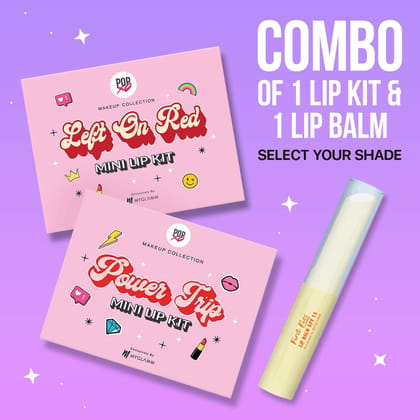 POPxo Makeup - Mini Lip Kit + First Kiss Lip Balm SPF 15