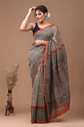 JAIPUR HANDBLOCK PRINT Exclusive collection of handblock printed pure chanderi silk sarees with blouse piece.