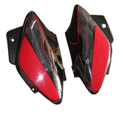 Side Panel / Side Cowl Set Fit For Hero Splendor i-Smart Type 2 Black (Red Sticker)