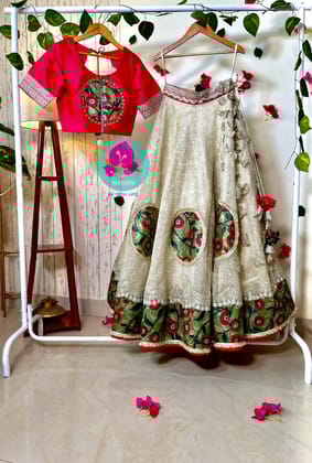 Crushed Tissue Lehenga