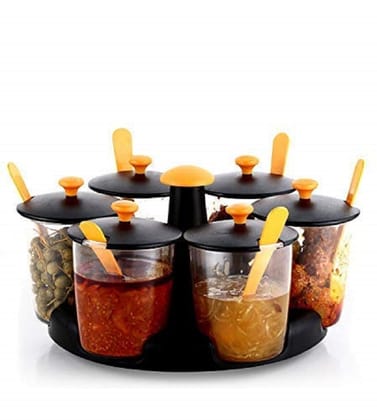 360° Revolving Pickle Jar - 400ml | Convenient & Stylish Storage by K Kart Store
