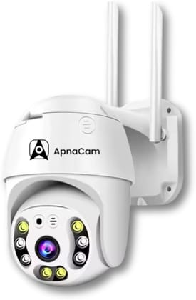 ApnaCam Full HD Mini PTZ Security Camera | 355° CCTV Camera | Color Night Vision |1080p V380 Pro App Live Streaming | Two-Way Audio | Motion Detection Alert