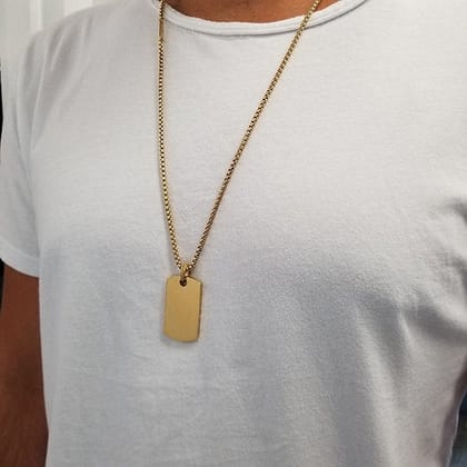 Mens Name Necklace-Golden