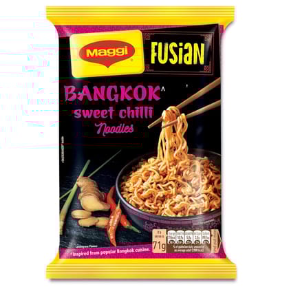 Maggi Fusian Bangkok Sweet Chilli Noodles Pouch, 71 G, Vegetarian
