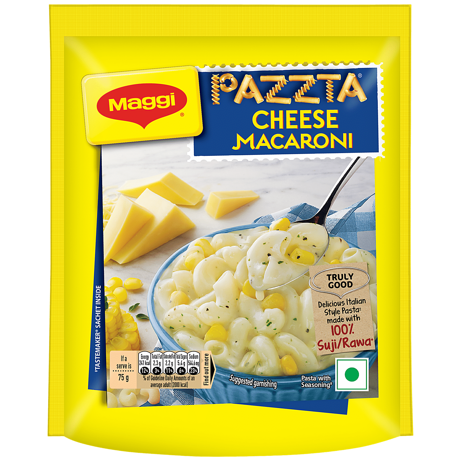 Maggi Pazzta Cheese Macaroni - Made With 100% Suji/Rawa, 75 G