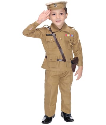 s muktar garments - Khaki Cotton Blend Boys Professional Costume ( Pack of 1 ) - None