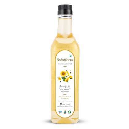 Saintfarm Organic Sunflower Oil, 1 L