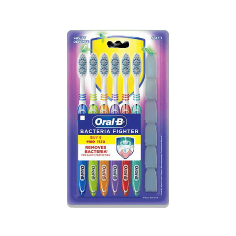 Oral-B Cavity Defense Bacteria Fighter Toohbrush, 6 Units Pack