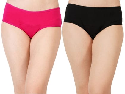 ONDC Test Product-Leak Proof Bamboo Fabric Period Panty | Black & Fuchsia | Pack of 2 (Copy)