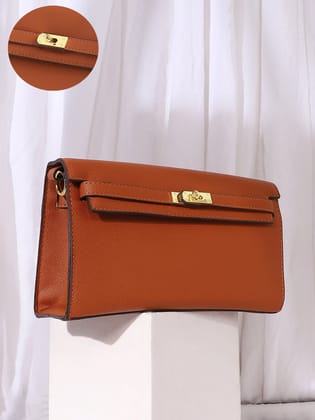 The Overlap Sling Bag - Terracotta Brown-Sling Bag