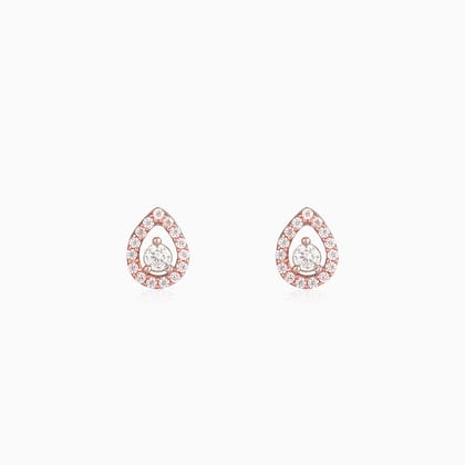 Rose Gold Drop Studs