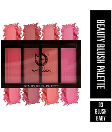 Mattlook Beauty Blush Palette, Face Makeup, Multicolor-3 (20gm)