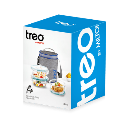 Milton Treo All Fresh Boro Round Tiffin 3Pcs Set