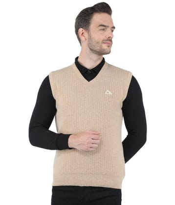 Monte Carlo - Beige Woollen Blend Mens Pullover Sweater ( Pack of 1 ) - None