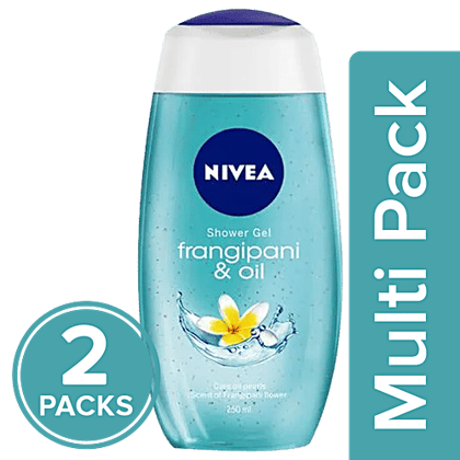 Nivea Frangipani & Oil Shower Gel Body Wash, 2x250 ml (Multipack)