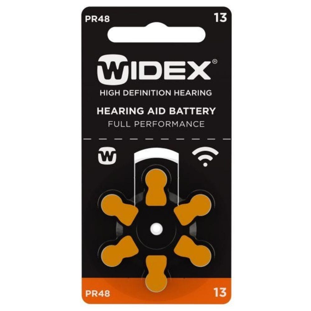 Widex Hearing Aid Batteries size 13 | 1 Packet (6 Batteries)