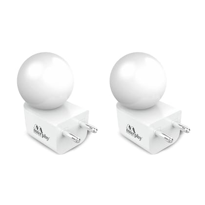 Murphy 0.5W LED Plugin Bulb-Cool White / Pack of 2