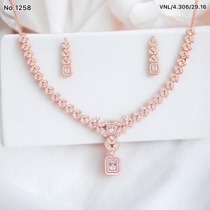 Pure Elegance Rose Gold Silver Necklace for Women