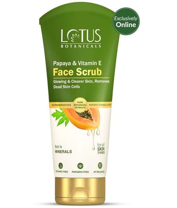 Lotus Botanicals Papaya & Vitamin E Face Scrub 100g