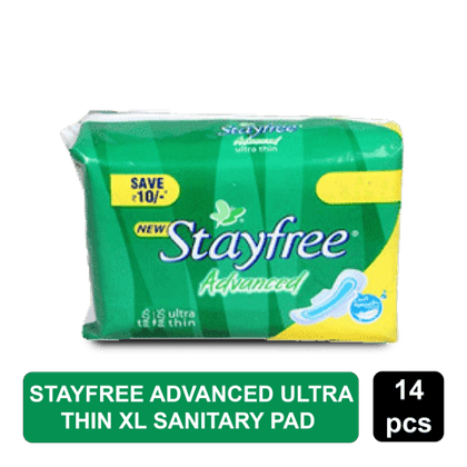 Stayfree Advanced Ultra Thin Sanitary Pads (Xl), 14 Units Pouch