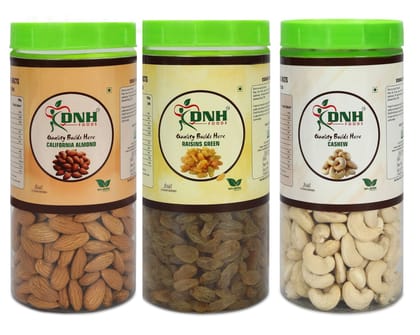 DRY FRUITS COMBO 750 GRAM  PACK  250G X 3 PC