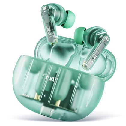 boAt Airdopes 191 ANC TWS Earbuds 32dB ANC, Fast Charge, v5.3 Bluetooth Earbuds - Pellucid Green