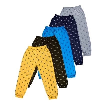 Track Pant For Boys & Girls  (Multicolor, Pack of 5)-2-3 / PURE COTTON / MULTIOCOLOR