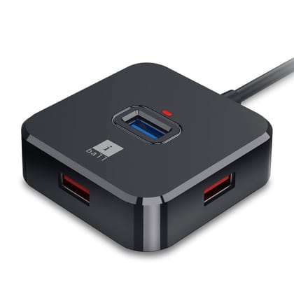 iBall Piano 525 USB 3.0 + USB 2.0 HUB, 4-Port, 2-in-1 USB-A/Type-C Interface, TPE 1M Flexible Cable, Type-C Input Port for Power Input