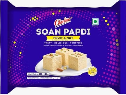 Charliee Soan Papdi Fruit & Nut, 200 gm (1023)